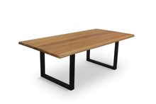 Laden Sie das Bild in den Galerie-Viewer, Couchtisch Eiche Massivholz mit Baumkante