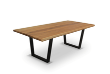 Laden Sie das Bild in den Galerie-Viewer, Couchtisch Eiche Massivholz mit Baumkante