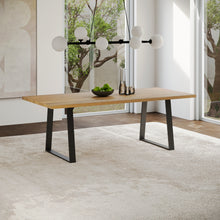 Laden Sie das Bild in den Galerie-Viewer, Esstisch Eiche Massivholz mit gerader Kante