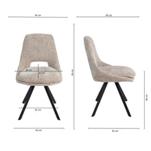 Laden Sie das Bild in den Galerie-Viewer, Kick Esszimmerstuhl Lena - Champagne