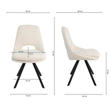 Laden Sie das Bild in den Galerie-Viewer, Kick Esszimmerstuhl Lena - Creme