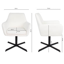 Laden Sie das Bild in den Galerie-Viewer, Kick Drehstuhl Viktor Boucle - Weiß