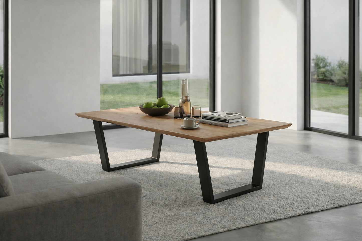 Couchtisch Eiche Massivholz mit Schweizer Kante