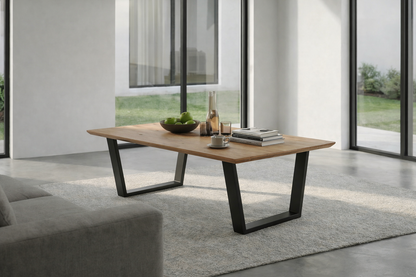 Couchtisch Eiche Massivholz mit Schweizer Kante