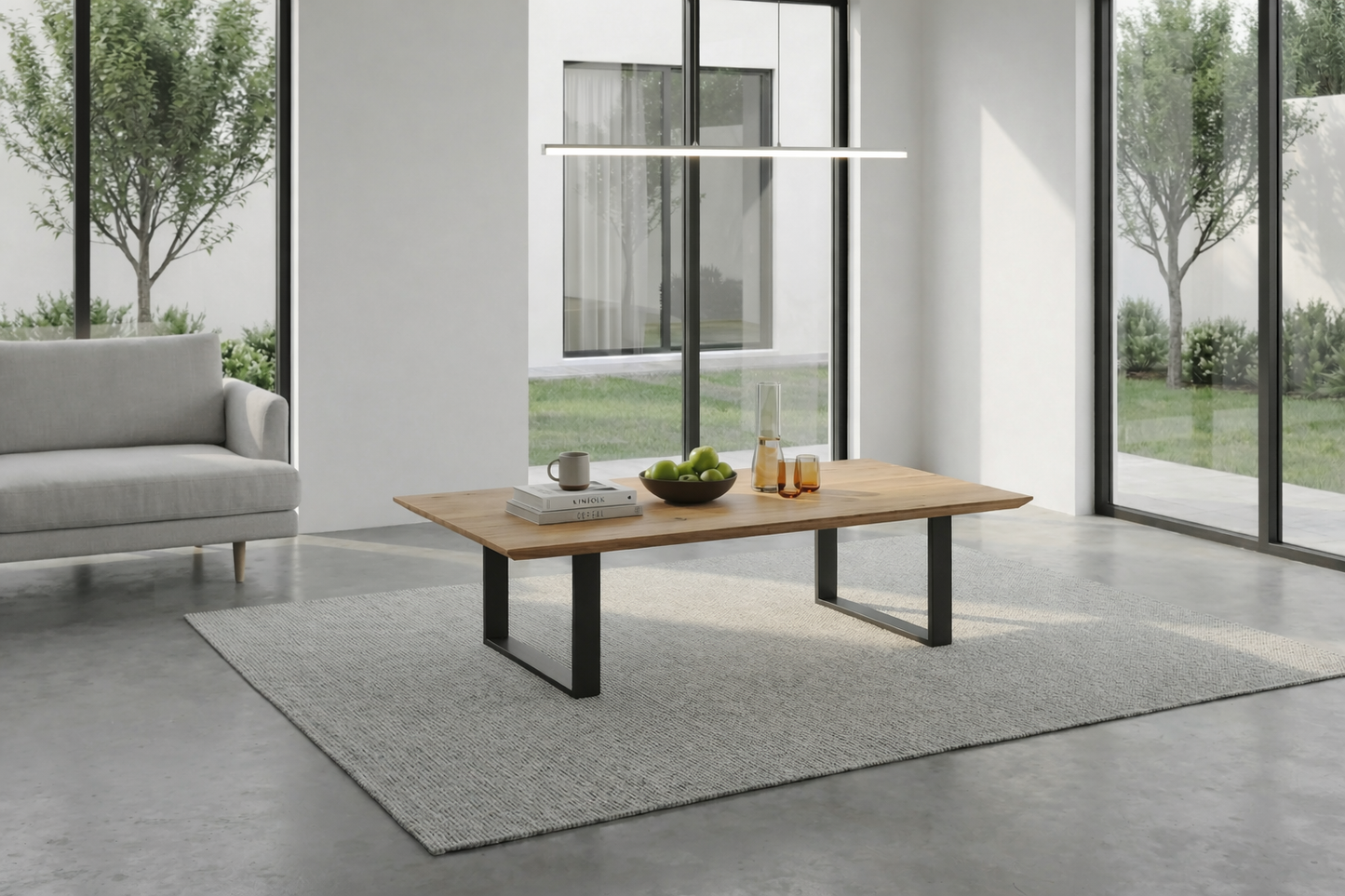 Couchtisch Eiche Massivholz mit Schweizer Kante