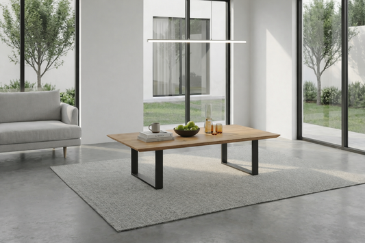 Couchtisch Eiche Massivholz mit Schweizer Kante