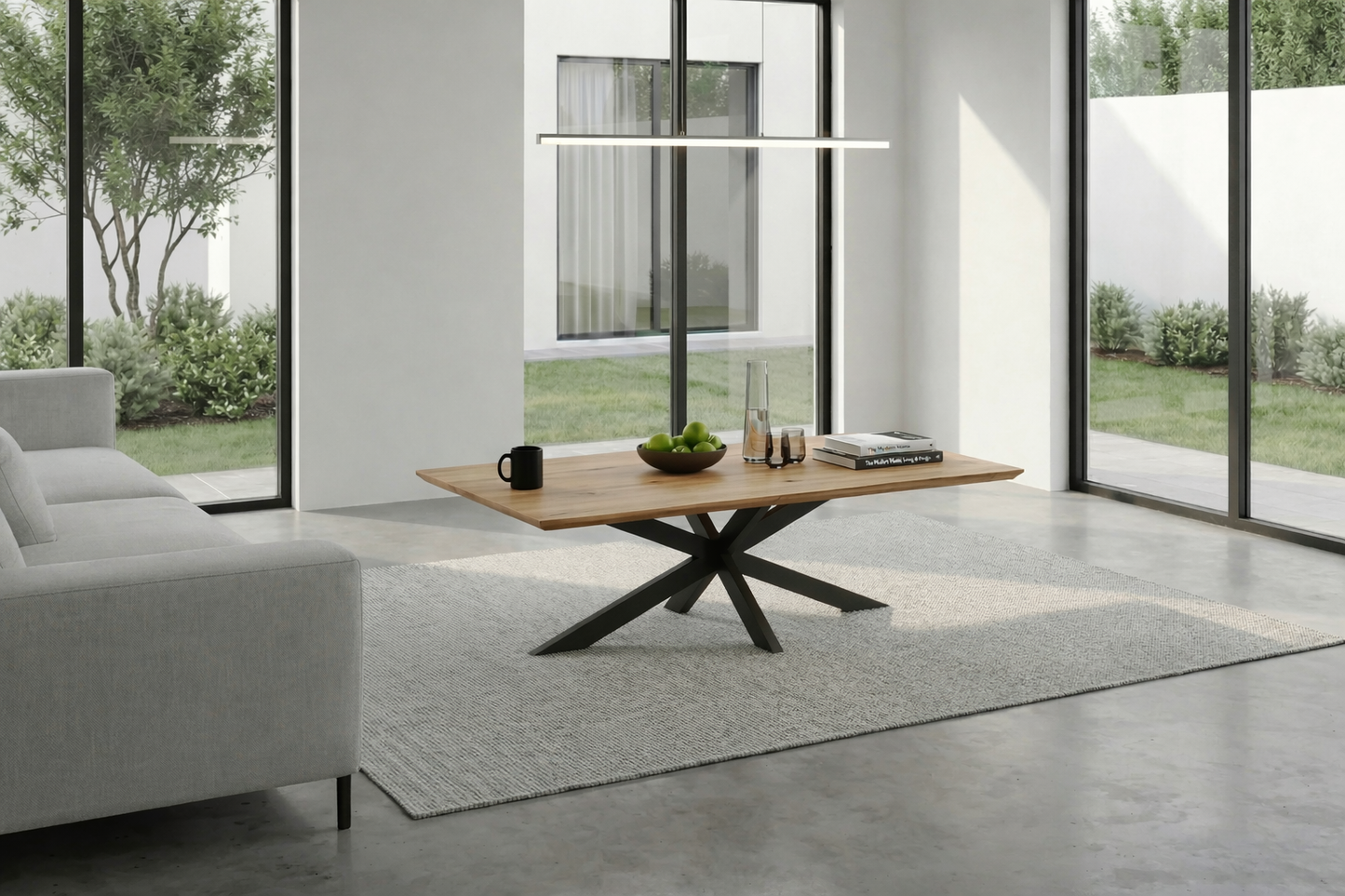 Couchtisch Eiche Massivholz mit Schweizer Kante