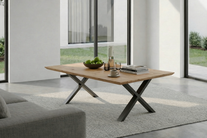 Couchtisch Eiche Massivholz mit Schweizer Kante