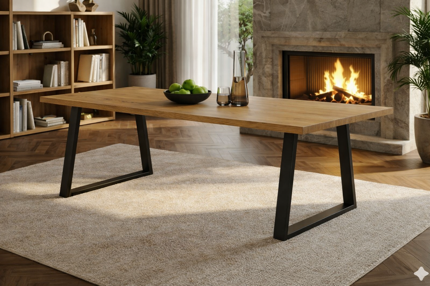 Esstisch Eiche Massivholz mit gerader Kante