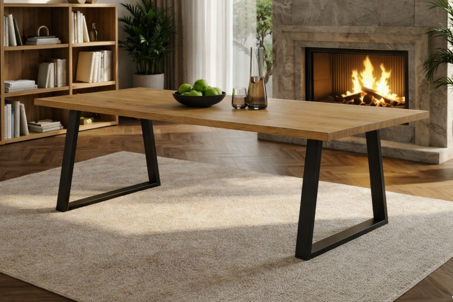 Esstisch Eiche Massivholz mit gerader Kante