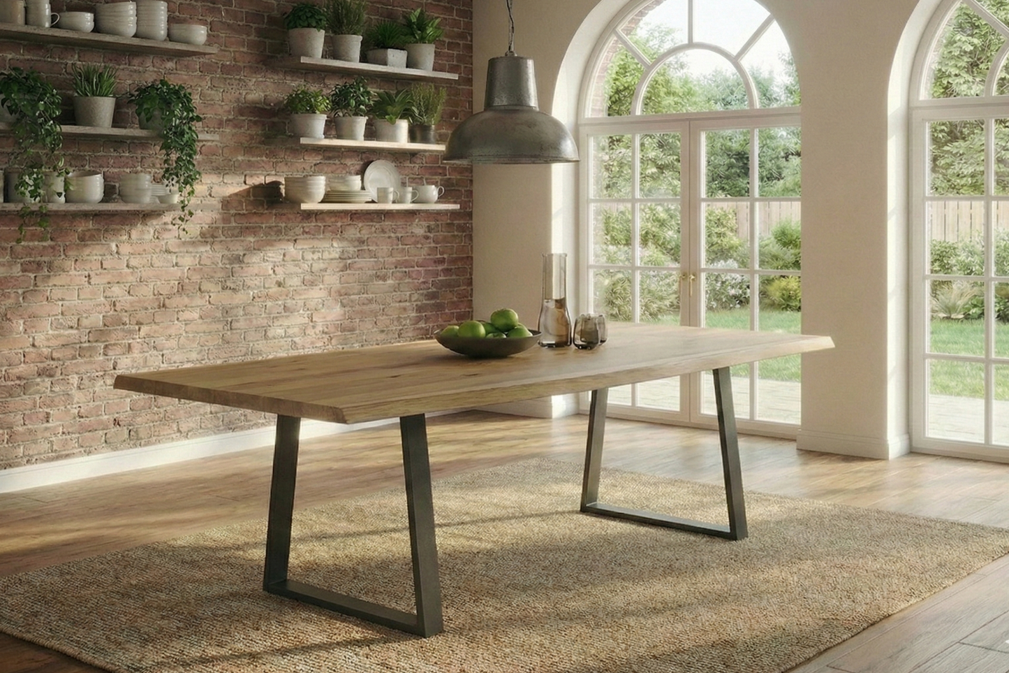 Esstisch Eiche Massivholz mit Baumkante