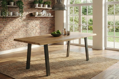 Esstisch Eiche Massivholz mit Baumkante