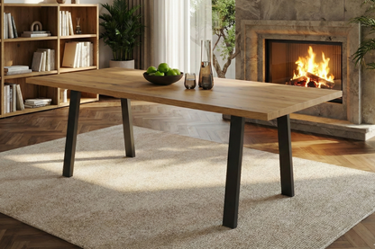 Esstisch Eiche Massivholz mit gerader Kante