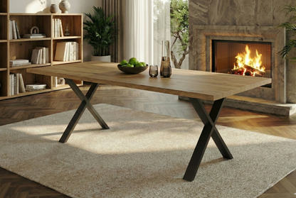 Esstisch Eiche Massivholz mit gerader Kante