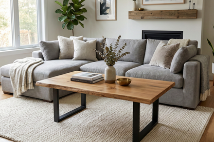 Couchtisch Eiche Massivholz mit Baumkante
