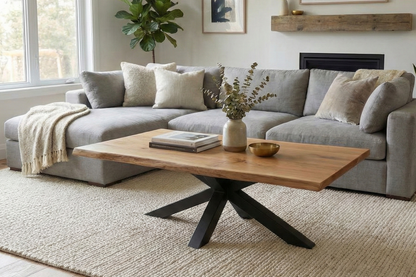 Couchtisch Eiche Massivholz mit Baumkante