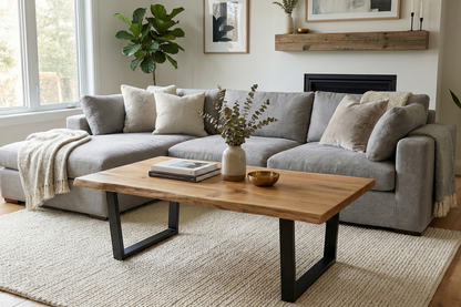 Couchtisch Eiche Massivholz mit Baumkante