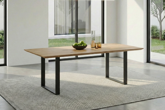 Esstisch Eiche Massivholz mit Schweizer Kante